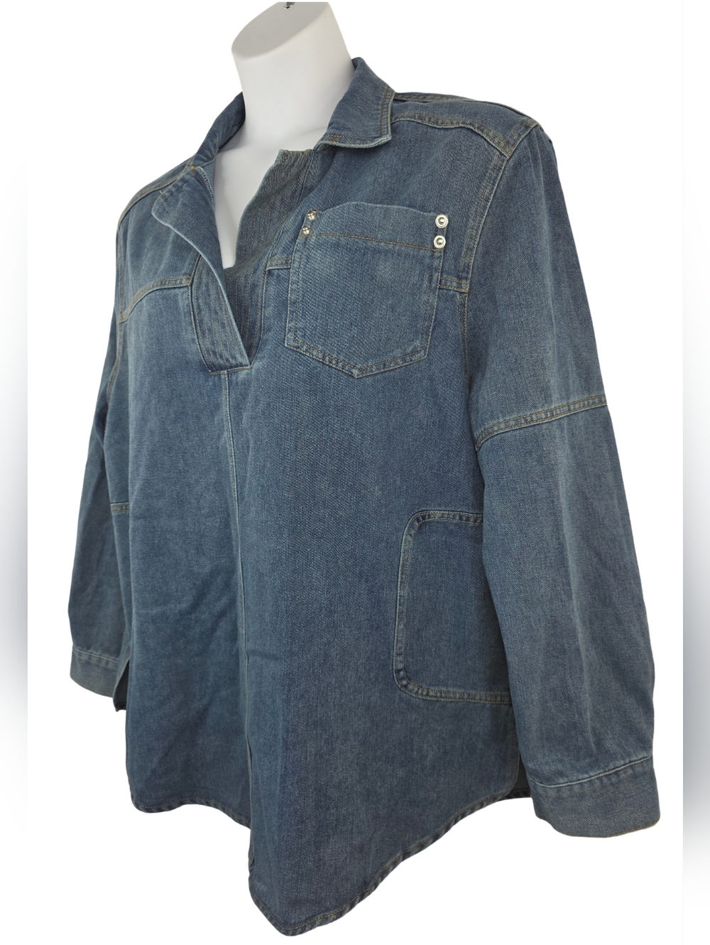 XL Denim Pullover Tunic 3572-AM
